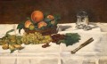 Naturaleza muerta con frutas sobre una mesa Eduard Manet